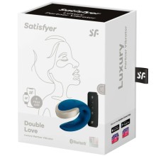 SATISFYER - DOUBLE LOVE LUXURY PARTNER VIBRATOR BLUE