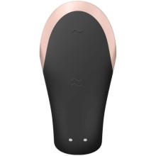 SATISFYER - DOUBLE LOVE LUXURY PARTNER VIBRATOR BLACK