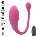 INTENSE - JANICE U VIBRATOR DOUBLE STIMULATION 10 VIBRATIONS PINK REMOTE CONTROL