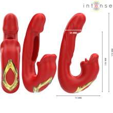 INTENSE - NATHY DOPPELVIBRATOR MIT MULTIFUNKTIONS-STIMULIERENDEM MUND ROT