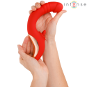 INTENSE - PAULINA VIBRATOR AND STIMULATOR IN U SHAPE RED