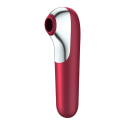 SATISFYER - DUAL LOVE VIBRATOR UND SAUGER MIT PULSIERTER LUFT ROT