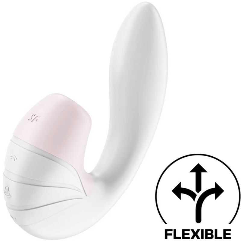 SATISFYER SUPERNOVA AIR PULSE STIMULATOR VIBRATION - WHITE