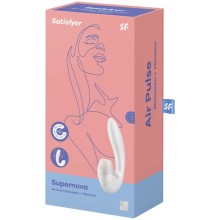 SATISFYER - ESTIMULADOR DE PULSO DE AR SUPERNOVA E VIBRAO ROSA