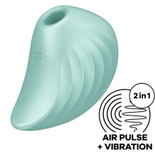 SATISFYER PEARL DIVER AIR PULSE STIMULATOR VIBRATOR - GREEN