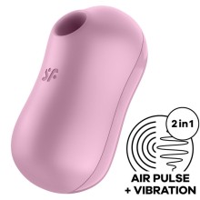 SATISFYER COTTON CANDY AIR PULSE STIMULATOR VIBRATOR - LILAC