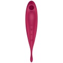 SATISFYER TWIRLING PRO+ AIR PULSE STIMULATOR VIBRATOR APP - RED