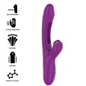 INTENSE - ATENEO WIEDERAUFLADBARER MULTIFUNKTIONSVIBRATOR 7 VIBRATIONEN MIT LILA SCHWINGENDER UND SAUGEN ZUNGE