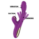 INTENSE - ATENEO RECHARGEABLE MULTIFUNCTION VIBRATOR 7 VIBRATIONS WITH SWINGING MOTION AND SUCKING PURPLE