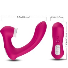 ARMONY - SECRETKISS LICKING VIBRATING CLIT VIBRATOR CURVED FUCHSIA