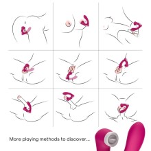 ARMONY - SECRETKISS LICKING VIBRATING CLIT VIBRATOR CURVED FUCHSIA