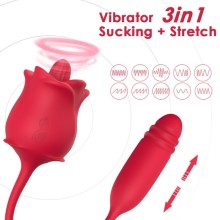 ARMONY - ESTIMULADOR E VIBRADOR ROSA COLA VERMELHO