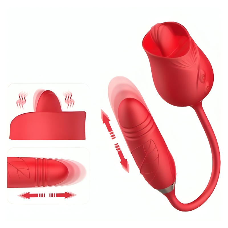 ARMONY - DELIGHT BLUMENVIBRATOR STOßUNG MIT ROTER ZUNGE