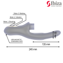 IBIZA - VIBRADOR DUPLO PINCHING PRETO