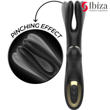 IBIZA - DUPLO VIBRADOR DE FIXAÇÃO PRETO