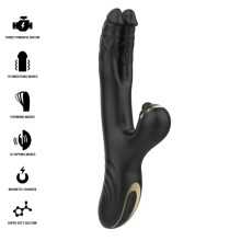 IBIZA - TWO DRAGONS DOUBLE VIBRATOR BLACK