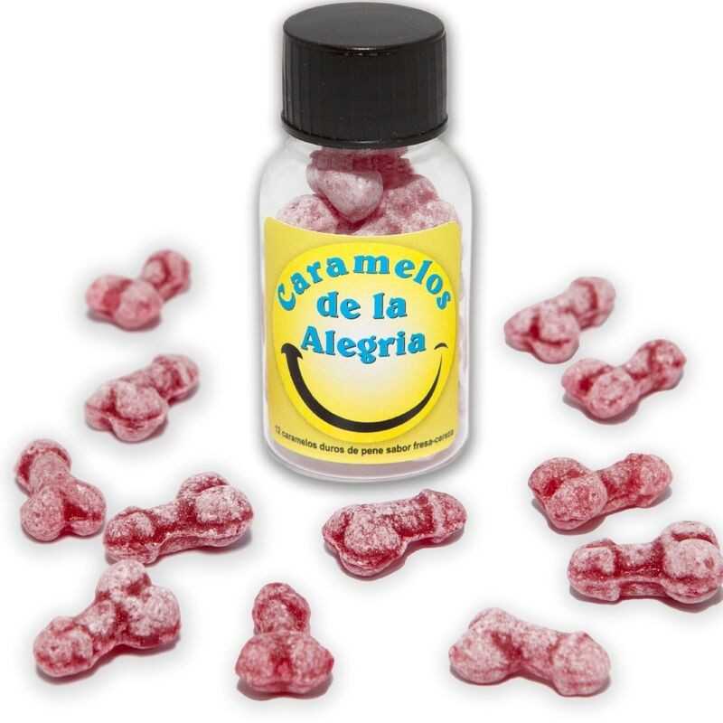 DIABLO PICANTE - 12 BONBONS JOIE EN FORME DE PÉNIS FRAISE/CERISE DIABLO PICANTE - 12 BONBONS JOIE EN FORME DE PÉNIS FRAISE/CERISE