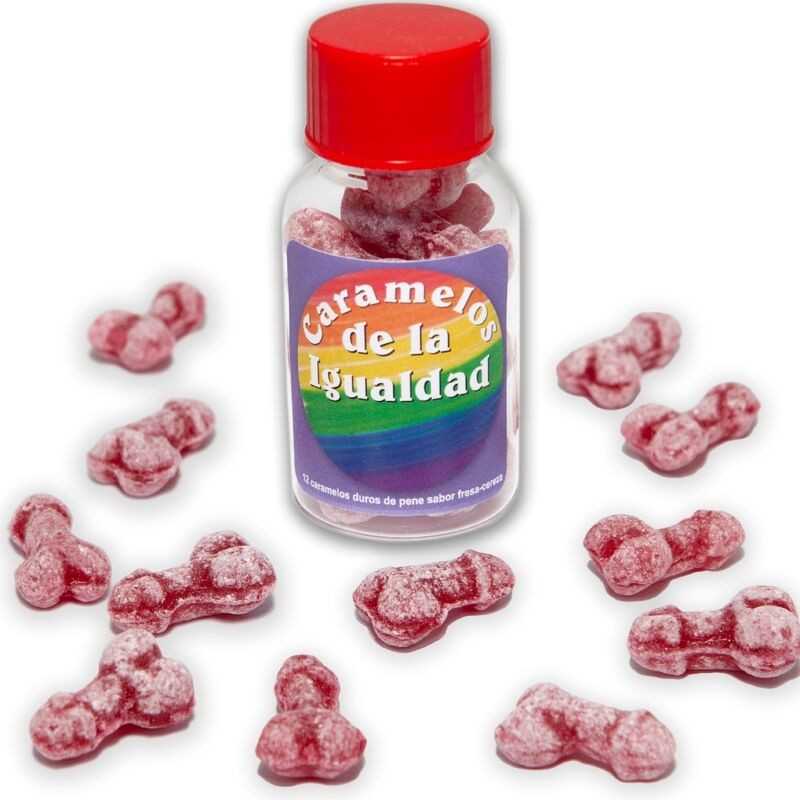 DIABLO PICANTE? 12 ERDBEER-/KIRSCH-PENISFORM-BONBONS FÜR DIE DIABLO PICANTE? 12 ERDBEER-/KIRSCH-PENISFORM-BONBONS FÜR DIE