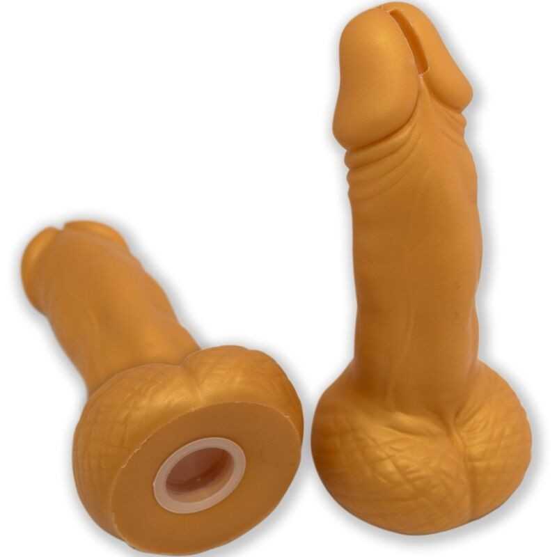 DIABLO PICANTE - MEALHEIRO EM FORMA DE PÊNIS 22,5 CM DOURADO DIABLO PICANTE - MEALHEIRO EM FORMA DE PÊNIS 22,5 CM DOURADO