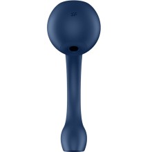 SATISFYER - PRO+ WAVE 4 ESTIMULADOR DE PONTO G E AIR PULSE APLICATIVO GRATUITO AZUL ESCURO