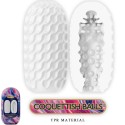 PRETTY LOVE - COQUETTISH BALLS SILICONE MALE MASTURBATOR WHITE