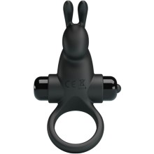 PRETTY LOVE - VIBRATING RING + RABBIT CLITORIS STIMULATOR 10 VIBRATIONS BLACK