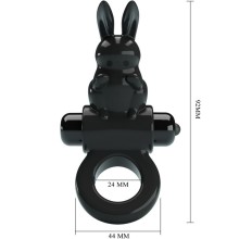 PRETTY LOVE - ANNEAU VIBRATEUR EXCITANT RABBIT 10 VIBRATIONS NOIR