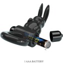 PRETTY LOVE - ANNEAU VIBRATEUR EXCITANT RABBIT 10 VIBRATIONS NOIR