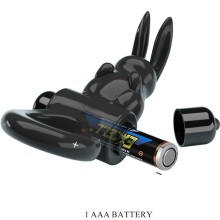 PRETTY LOVE - AUFREGENDER RING RABBIT VIBRATORRING 10 VIBRATIONEN SCHWARZ