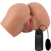 CRAZY BULL - HAILEY VIBRATOR BUTT MIT REALISTISCHER VAGINA UND ANUS MULATTE MIT FERNBEDIENUNG