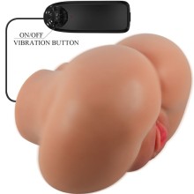 CRAZY BULL - LUNA VIBRADOR BUTT COM VAGINA REALISTA E ÂNUS CONTROLE DE CARNE REMOTO