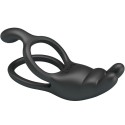 PRETTY LOVE - SETH DOUBLE VIBRATING RING RABBIT 7 VIBRATIONS BLACK