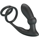 PRETTY LOVE - EMONI PENIS RING + ANAL PLUG 12 VIBRATIONS BLACK