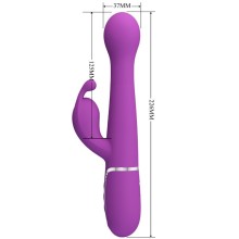 PRETTY LOVE - DEJON 3 IN 1 MULTIFUNZIONE VIBRATORE CONIGLIO VIOLA