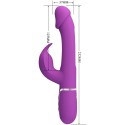 PRETTY LOVE - KAMPAS 3 IN 1 MULTIFUNCTION RABBIT VIBRATOR PURPLE