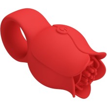 PRETTY LOVE - VIBRADOR DE DEDO EM FORMA DE JAE ROSE 10 VIBRAÇÕES VERMELHO