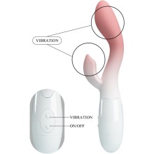 PRETTY LOVE - VIBRADOR BRILHANTE DO PONTO G + ESTIMULADOR DE CLITÓRIS 30 VIBRAÇÕES ROSA