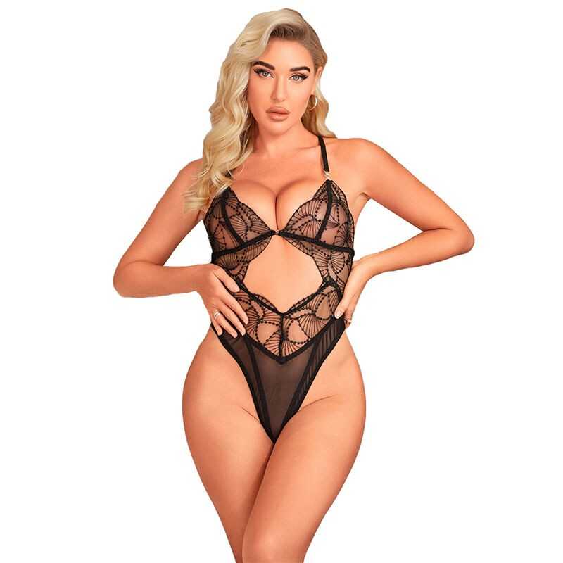 SUBBLIME - 955212 TRANSPARENTER BODY MIT SCHWARZER HOHLSPITZE S/M