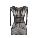 SUBBLIME - 951931 SHORT FISHNET DRESS WITH BARE BACK ONE SIZE