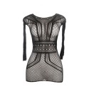 SUBBLIME - 951931 VESTIDO CURTO DE REDE COM COSTAS NUA TAMANHO