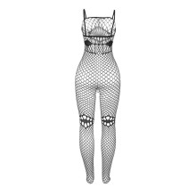 SUBBLIME - 952112 FISHNET BODYSTOCKING WITH DETAILS ON THE CHEST AND BELLY BLACK ONE SIZE