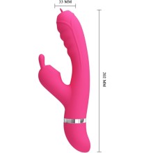 PRETTY LOVE - VIBRATEUR LAPIN MULTIFONCTION PHOENIX ROSE