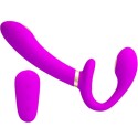 PRETTY LOVE - THUNDERBIRD DOUBLE STRAP-ON VIBRATOR REMOTE CONTROL PURPLE