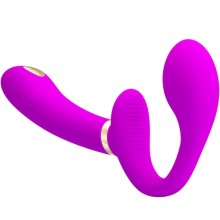 PRETTY LOVE - THUNDERBIRD DOPPELTER STRAP-ON-VIBRATOR MIT FERNBEDIENUNG LILA