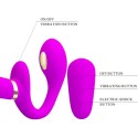 PRETTY LOVE - THUNDERBIRD VIBRADOR DUPLO STRAP-ON CONTROLE REMOTO ROXO