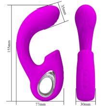 PRETTY LOVE - SIBEL SIBEL G-SPOT VIBRATOR + CLITORIS STIMULATOR 10 VIBRATIONS PURPLE