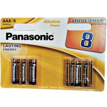 PANASONIC - BATTERIA ALCALINA BRONZO AAA LR03 BLISTER*8