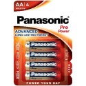 PANASONIC - PRO POWER ALKALINE AA BATTERY LR6 BLISTER*4