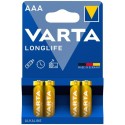 VARTA - BATERIA ALCALINA AAA DE LONGA DURAÇÃO LR03 BLISTER*4