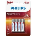 PHILIPS - PILHA ALCALINAS AAA LR03 BLISTER*4